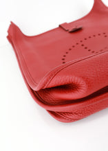 Load image into Gallery viewer, Hermes Evelyne GM Red Clemence Square Q