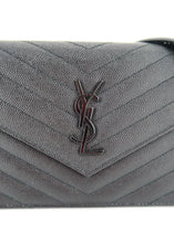Load image into Gallery viewer, Saint Laurent Cassandra Wallet on Chain Black