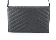 Load image into Gallery viewer, Saint Laurent Cassandra Wallet on Chain Black