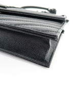 Load image into Gallery viewer, Saint Laurent Cassandra Wallet on Chain Black