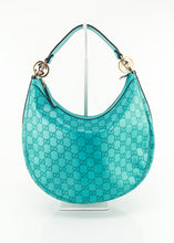 Load image into Gallery viewer, Gucci Metalic Guccissima Medium Twins Hobo Teal