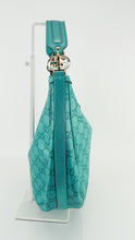 Load image into Gallery viewer, Gucci Metalic Guccissima Medium Twins Hobo Teal
