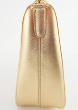 Load image into Gallery viewer, Prada Saffiano Triangle Gold Re-Edition