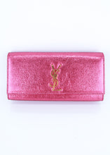Load image into Gallery viewer, Saint Laurent Calfskin Leather Clutch Pink