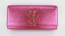 Load image into Gallery viewer, Saint Laurent Calfskin Leather Clutch Pink