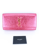 Load image into Gallery viewer, Saint Laurent Calfskin Leather Clutch Pink