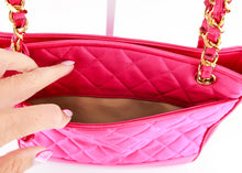 Load image into Gallery viewer, Chanel Quilted Satin Tote Pink