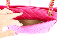 Load image into Gallery viewer, Chanel Quilted Satin Tote Pink