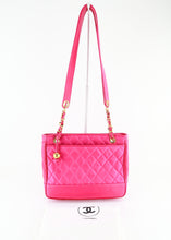 Load image into Gallery viewer, Chanel Quilted Satin Tote Pink