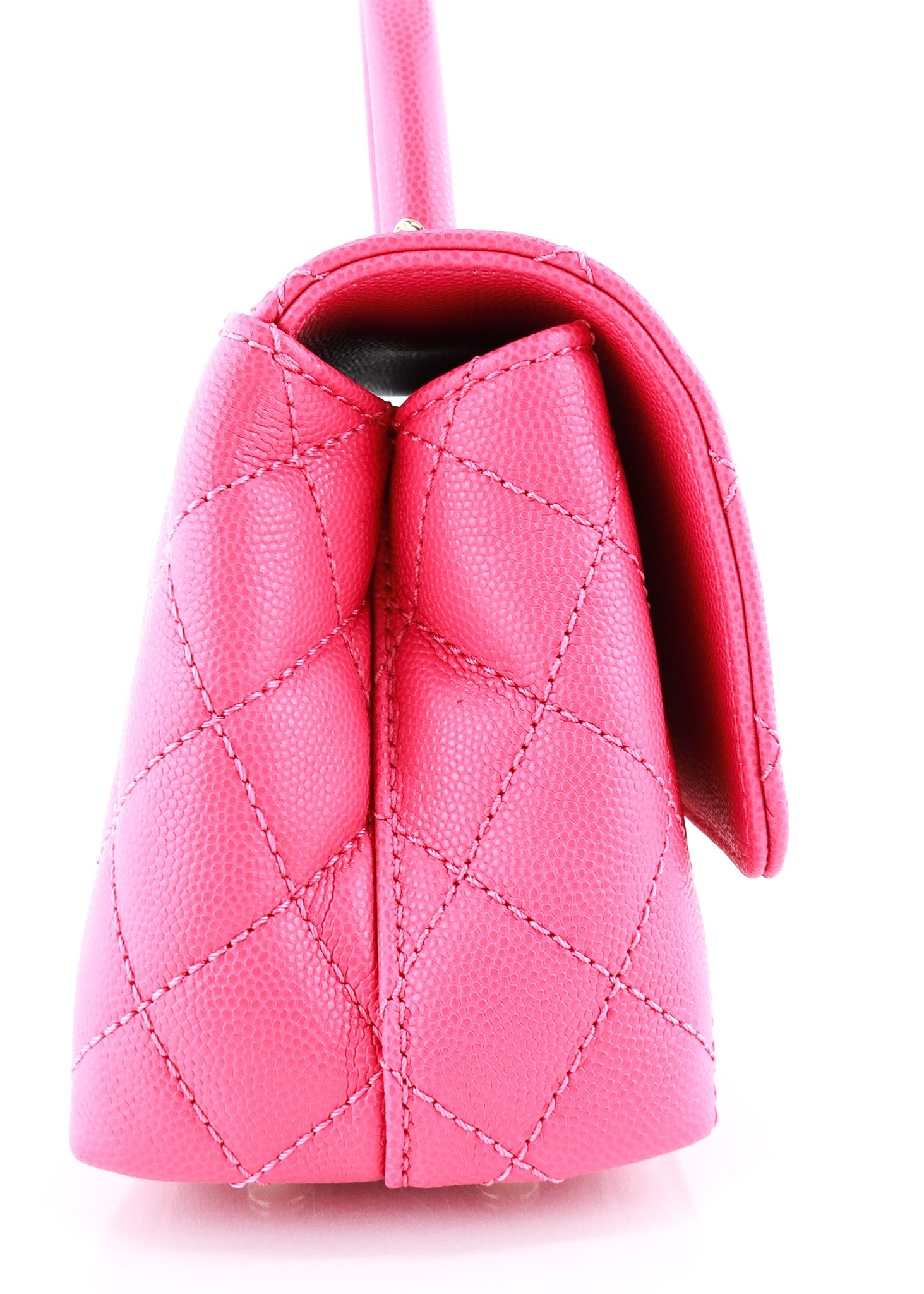Chanel Caviar Quilted Extra Mini Coco Handle Flap Hot Pink – DAC