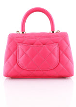 Load image into Gallery viewer, Chanel Caviar Quilted Extra Mini Coco Handle Flap Hot Pink