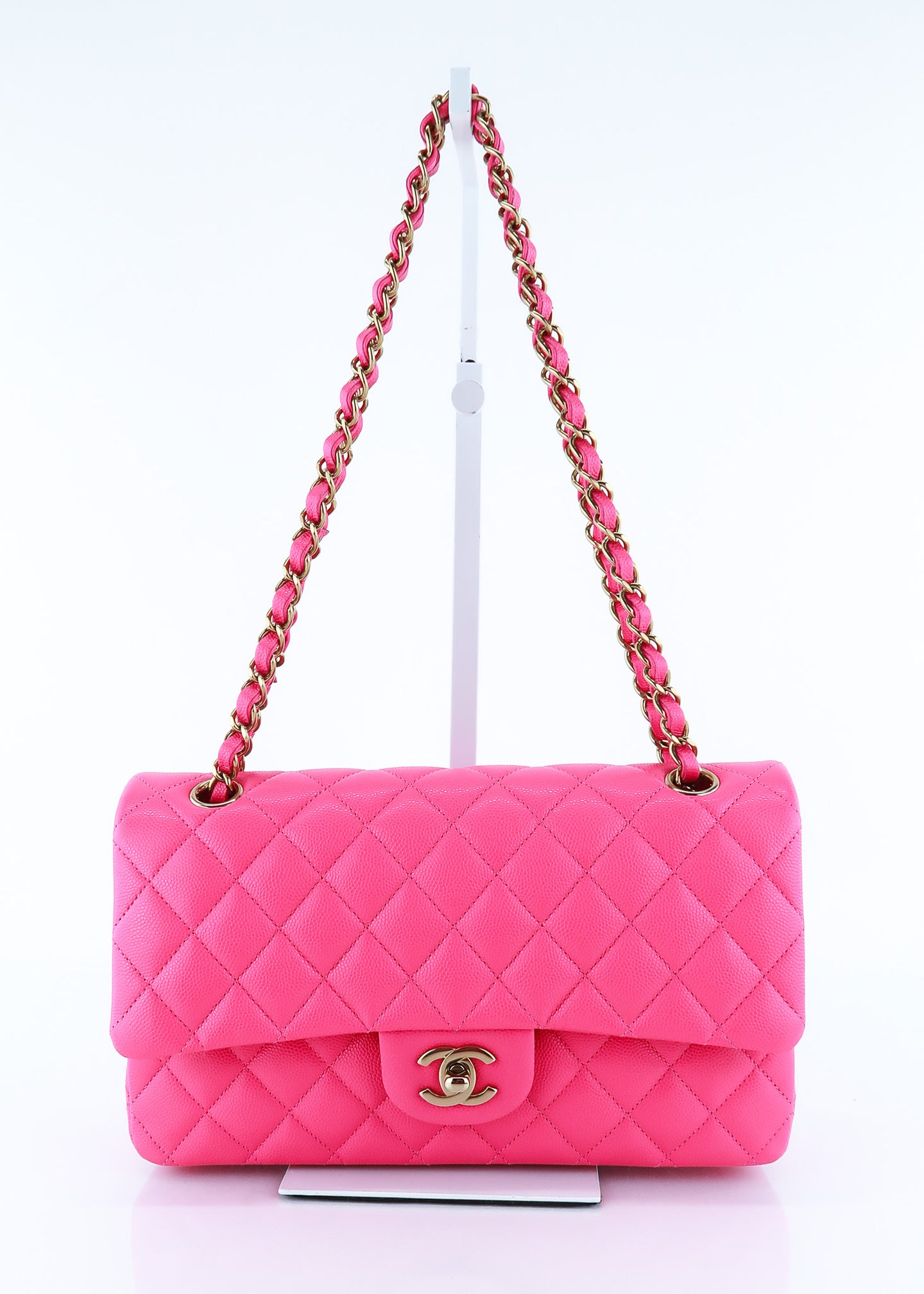 Chanel Caviar Quilted Medium Flap Hot Pink