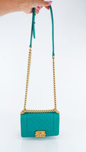 Load image into Gallery viewer, Chanel Quilted Boy Small Teal