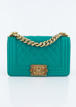 Load image into Gallery viewer, Chanel Quilted Boy Small Teal