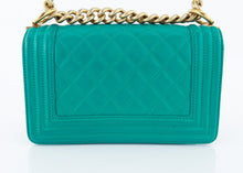 Load image into Gallery viewer, Chanel Quilted Boy Small Teal