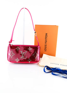 Louis Vuitton Night Sequin Pochette Accessories Pink