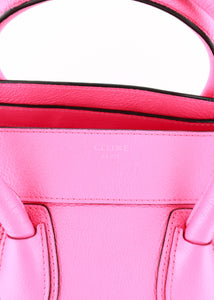 Celine Mini Luggage Neon Pink