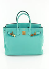 Load image into Gallery viewer, Hermes Togo Birkin 35 Bleu Saint Cyr Gold