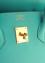 Load image into Gallery viewer, Hermes Togo Birkin 35 Bleu Saint Cyr Gold