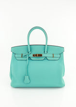 Load image into Gallery viewer, Hermes Togo Birkin 35 Bleu Saint Cyr Gold