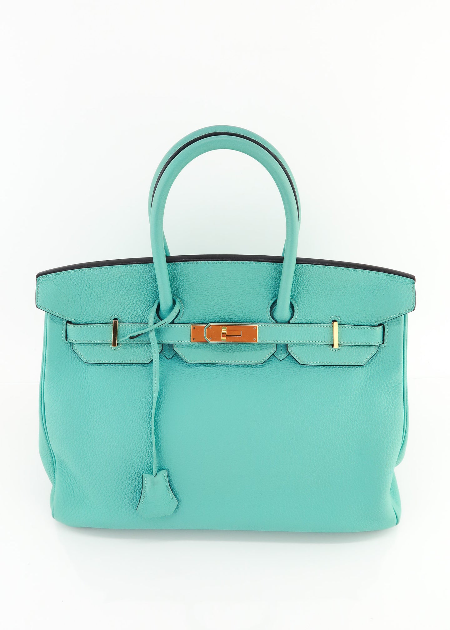 Hermes Togo Birkin 35 Bleu Saint Cyr Gold
