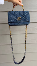 Load image into Gallery viewer, Chanel 19 Denim Wallet on a Chain