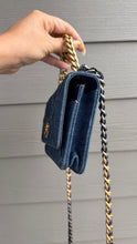 Load image into Gallery viewer, Chanel 19 Denim Wallet on a Chain