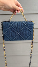 Load image into Gallery viewer, Chanel 19 Denim Wallet on a Chain