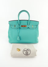 Load image into Gallery viewer, Hermes Togo Birkin 35 Bleu Saint Cyr Gold