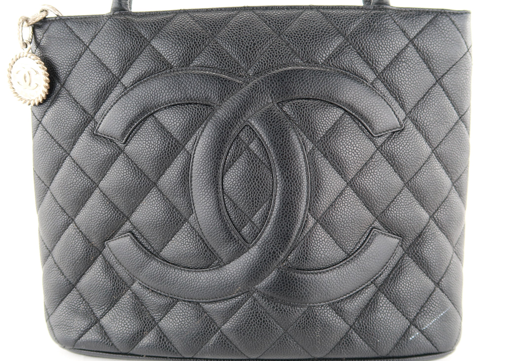 Chanel caviar quilted outlet medallion tote black