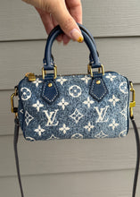 Load image into Gallery viewer, Louis Vuitton Monogram Speedy Nano Bandouliere Denim