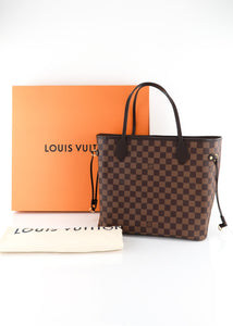 Louis Vuitton Damier Ebene Neverfull MM Rose Ballerine