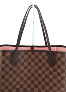Louis Vuitton Damier Ebene Neverfull MM Rose Ballerine