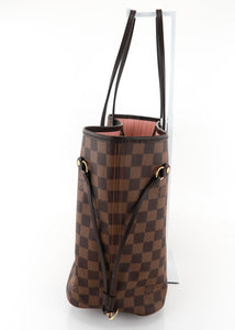 Louis Vuitton Damier Ebene Neverfull MM Rose Ballerine