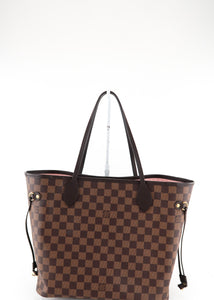 Louis Vuitton Damier Ebene Neverfull MM Rose Ballerine