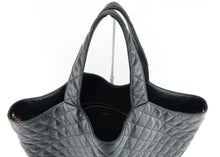 Load image into Gallery viewer, Saint Laurent Lambskin Quilted Maxi Icare Shopping Tote Black