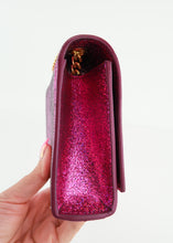 Load image into Gallery viewer, Saint Laurent Monogram Glitter Wallet on Chain Pink