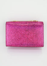 Load image into Gallery viewer, Saint Laurent Monogram Glitter Wallet on Chain Pink