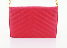 Load image into Gallery viewer, Saint Laurent Cassandra Wallet on Chain Pink