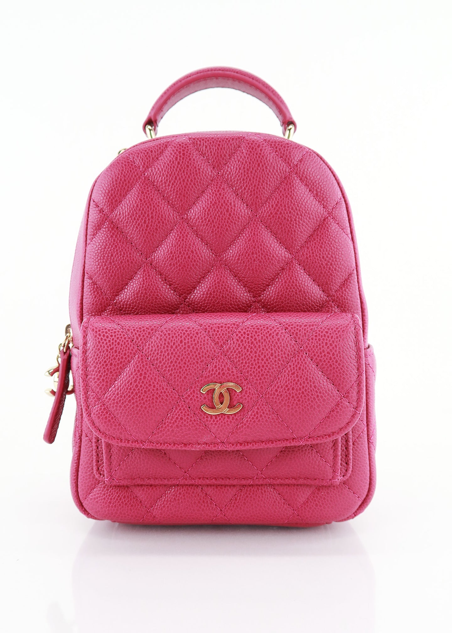 Chanel Caviar Mini Classic Backpack Pink