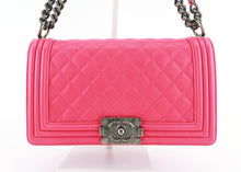Load image into Gallery viewer, Chanel Lambskin Medium Boy Bag Pink