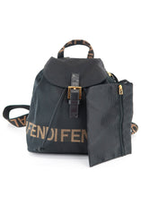Load image into Gallery viewer, Fendi Vintage 1925 Roma Nylon Backpack Black
