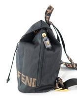 Load image into Gallery viewer, Fendi Vintage 1925 Roma Nylon Backpack Black