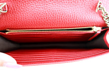 Load image into Gallery viewer, Gucci Calfskin Wallet on Chain Red