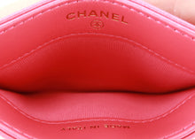 Load image into Gallery viewer, Chanel 19 Quilted Lambskin Card Holder Pink Metallic