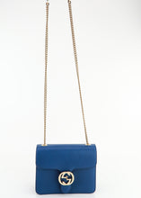 Load image into Gallery viewer, Gucci Calfskin Wallet on a Chain Blue