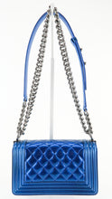 Load image into Gallery viewer, Chanel Quilted Patent Small Boy Flap Blue