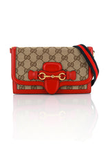 Load image into Gallery viewer, Gucci Lady Web Canvas Wallet on Chain Red