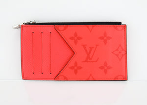 Louis Vuitton Taigarama Coin Card Red