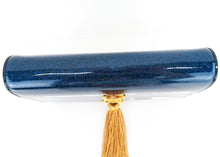 Load image into Gallery viewer, Saint Laurent Kate Wallet on a Chain Navy Glitter